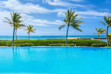The Sotogrande community pool facing the sea